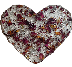 Red and Silver Glitter Resin Heart Coaster for a Gift, Decoration, Jewellery Tray, Glasses, Cups, or Bottles