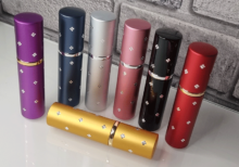 Aluminium Atomisers with a Glass Tube, Refillable, for Perfumes