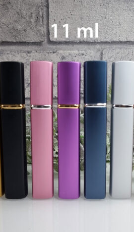 Aluminium Atomisers with a Glass Tube, Refillable, for Perfumes 11ml