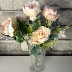 Light Orange Bouquet Peony Artificial Flowers