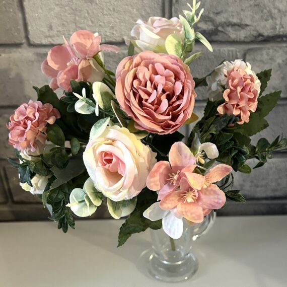 Artificial Flowers Roses Peony Light Pink