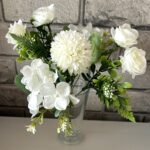 Peony Bouquet, Real Touch Fake Flowers Dark Pink