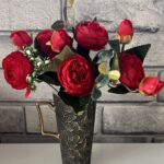 Artificial Flowers Peony Bouquet Red