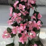 Artificial Violet Hanging Flower Vines Light Pink