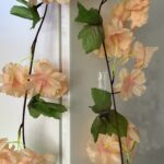 230cm Artificial Sakura Flowers Vine Garland Orange