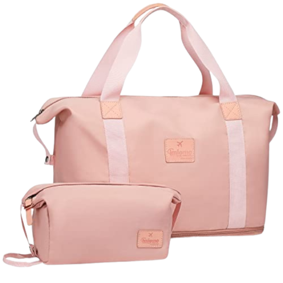 Pink Luggage Duffel Bag Travel Bag Gym Bag with Matching Toilet Bag NEW